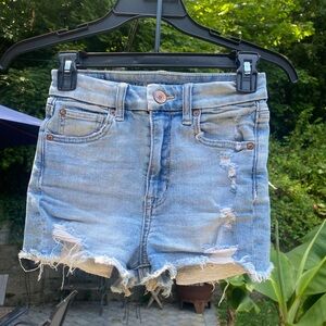 American Eagle Super Stretch Embroidered Pockets Jean Shorts